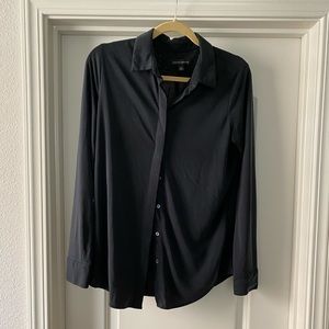 Soft black button down dress shirt